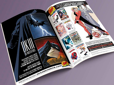 Ad & Flyer Design: Dynamic Forces Ads ad design adobe indesign adobe photoshop advertisement advertising advertising campaign advertising design batman comic books design flyer flyer design graphic design harley quinn layout design marketing marketing campaign print ads print design typogaphy