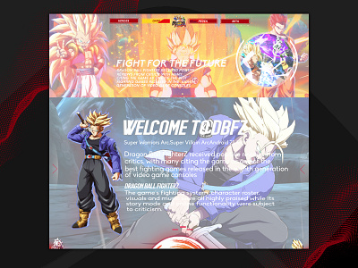 DBFZ UX/UI animation app design flat ui ux wallpaper web website