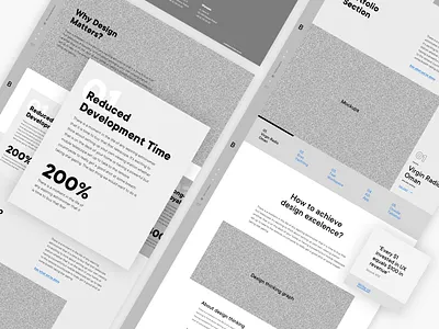 Landing Page Wireframe digital design high fidelity landing page layout mockup user experience ux website wireframe design