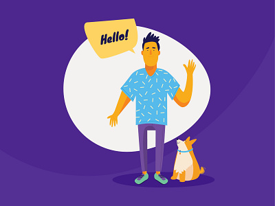 Simon & Sebastian adobe illustrator cartoon cartoon illustration character animation character design design dog dribbble expression hello hello dribbble illustration illustration art