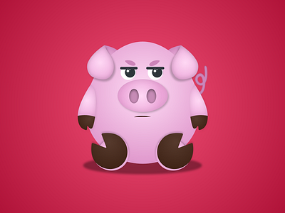 Pig Emoji animal emoji emoji set farm gradient ios pig shadows sticker ui