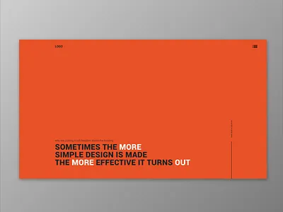 Ultra Minimalistic Typography Web Concept adobe xd blog bold branding clean concept design graphic hero homepage landing page minimalistic portfolio red section typography ui ui ux design webdesigner website