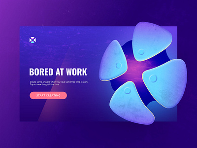 Bored at Work art direction illustration landing page