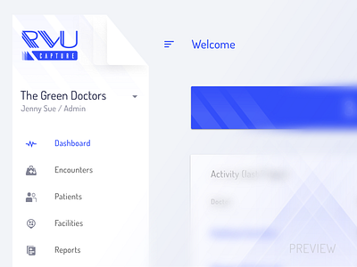 Navigation drawer blue card design logo material material design navigation design navigation drawer ui