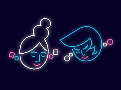UseIt Tbilisi dancers illustration maps neon rave