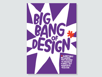 Design Festival Poster blast bomb branding festival graphic design handdrawn handlettering illustration organic poster purple typography