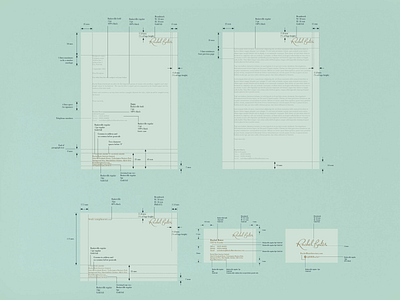 Rachel Bates Interiors Stationery System brand and identity business card letterhead letterhead design stationery stationery design