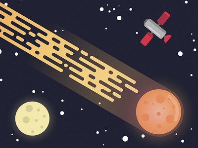 Meteoroid meteoroid moon satelite space stars