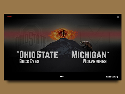 Ohio State vs Michigan Landing Page college football dailyui design landing page photoshop thebeeest tribeui ui ux web web design website