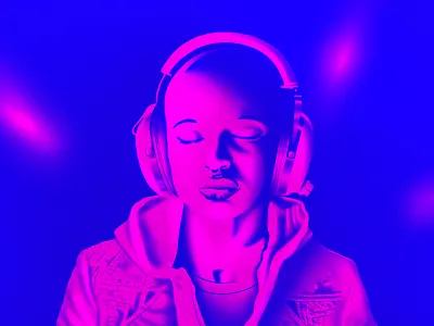 Soft Bits color color palette design face gradient graphic illustration music photoshop shadow sing texture thinh woman