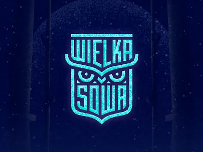 Great Owl bird brew brewery forest logo night owl sowa tree wisdom