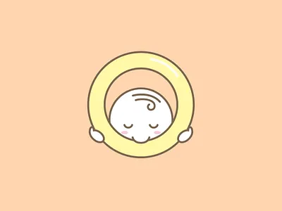 Logo for baby biscuits baby branding design icon logo