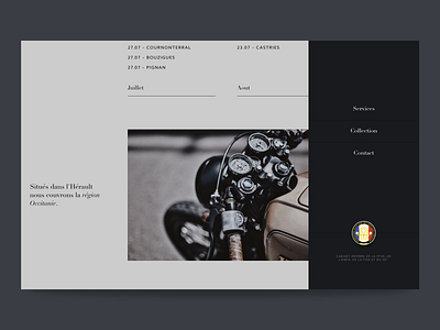 Classic Expertise - Overlay Menu automotive layout minimal structure ui white