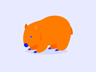 Wombat animals australiana flat flat design illustration wombat