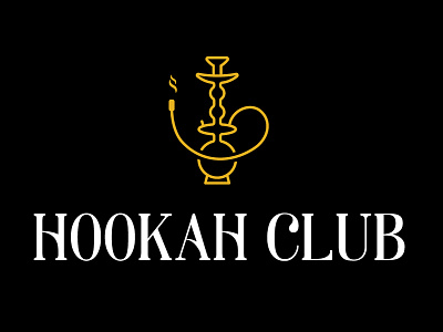 Hookah Club Logo black logo bong club gold logo hookah logo smoke