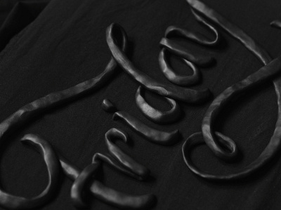 Very black friday lettering