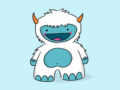 Freddie the Yeti abominable christmas illustration sasquatch vector winter yeti