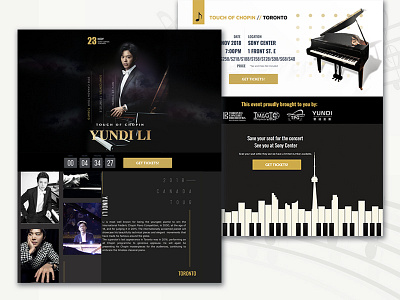 YUNDI LI Concert concert landing page ui