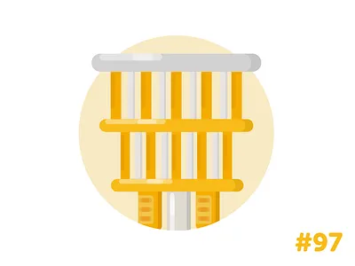 Quantum computer flat icon illustration vector