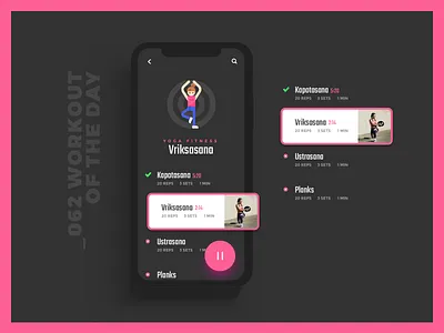 Daily UI #062 - Workout Of The Day 062 dailyui dailyui062 interface mobile ui workout of the day