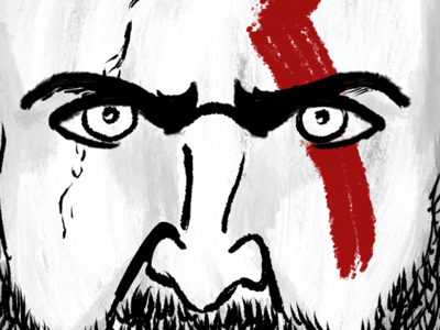 Dad of War: Illustration in Progress god of war illustration kratos