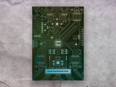 circuit board Brush pack board brush circuit board circut board computer cpu craft creative market design digital digital 2d illustration line pack poster tech tech lines techlines