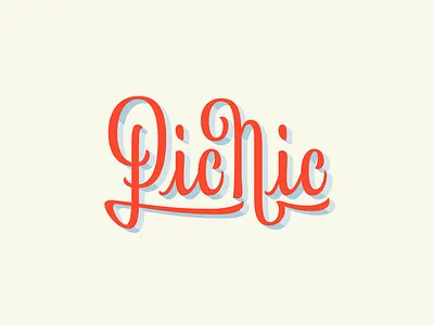 Pic Nic lettering script
