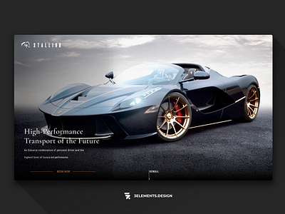 Stallion, Luxury Ride Hailing 3 elements design 3d rendering automotive car cgi laferrari aperta photography responsive design ride hailing ui ux web design web development