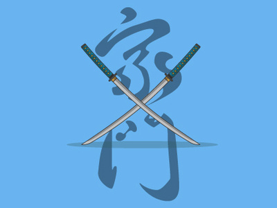 TMNT Leonardo art design flat illustration leonardo sword tmnt vector