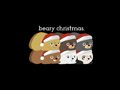 beary christmas. beary christmas debut digital art digital artist digital illustration dribbble dribbbler dribbblers gubsly gubslyart holiday instagram invitation invite merry christmas procreate promotion pun redbubble store