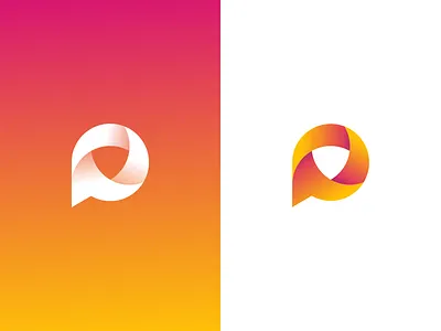 P shield app brand chat communication lettermark logo logotype mark minimalist monogram negative space online p logo protection safety secure shield smart symbol technology