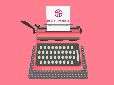 Hello Dribble dribbble graphic design graphic art hello dribbble illustration writer writer machine