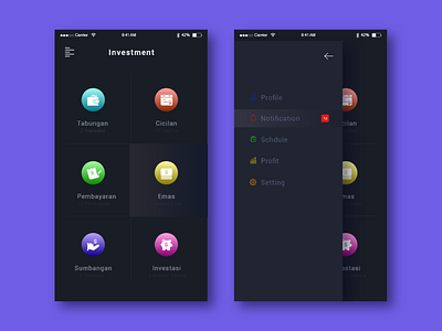 E-Mony Dark Mode app blue branding clean dark flat icon leanding page mobile simple typography ui ux web website