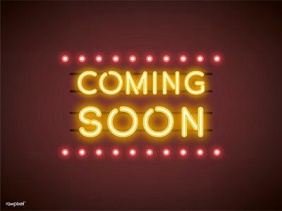 ' Coming Soon ' Neon Sign cinema coming soon graphic neon sign theater vector