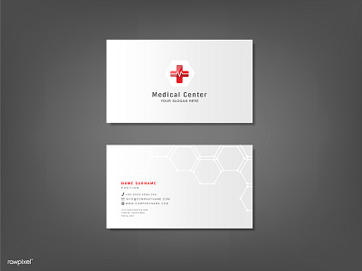 Medical Center Namecard branding design flat graphic logo medical minimal namecard vector