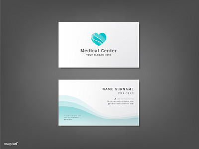 Medical Center Namecard branding flat graphic logo medical minimal namecard vector