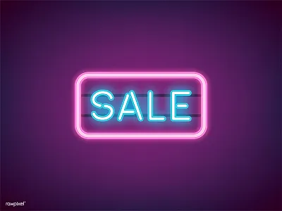 ' Sale ' Neon Sign graphic neon sale shopping store store design vector