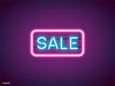 ' Sale ' Neon Sign graphic neon sale shopping store store design vector