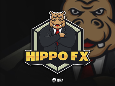 HIPPO FX LOGO animals brand brand identity branding character design design esport esport logo gaming gaming logo hippo logo illustration logo mascot sport sport logo stickers streamer twitch youtubers