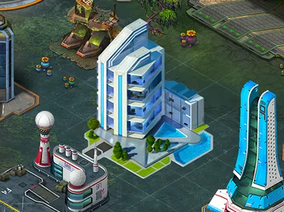 Building 3d design game model modelling