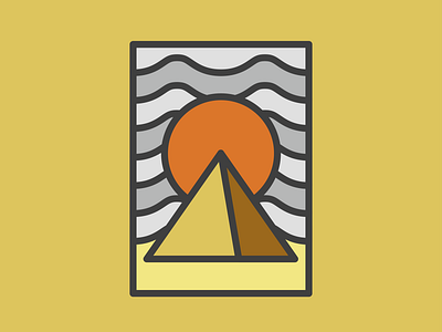 Pyramid aaron draplin cologne egypt grafikdesign illustration landscape landscape illustration luxemburg mikasalentiny minimal illustration pyramid pyramid illustration salentiny sun sunset waves yellow