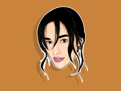 Liza Soberano cartoon art vector art