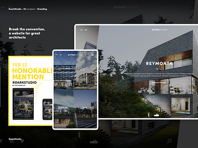 Roark studio animations architect design studio ui ux web