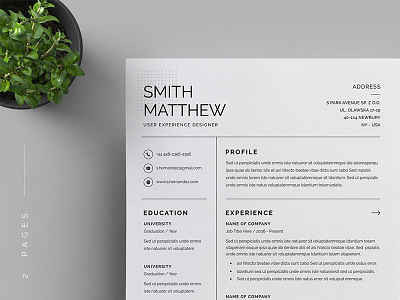 Resume/CV a4 branding business business letterhead clean corporate corporate identity cv template docx letterhead modern resume professional professional resume resume simple stationery us letter vector word word template