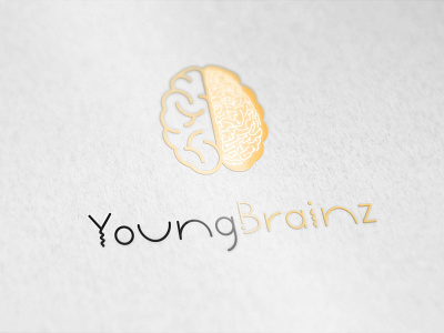 Youngbrainz branding design flat graphic icon illustration lettering logo typography vector