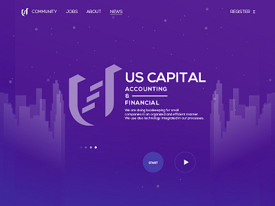 US Capital landing page illustator landing page logo ui ux design