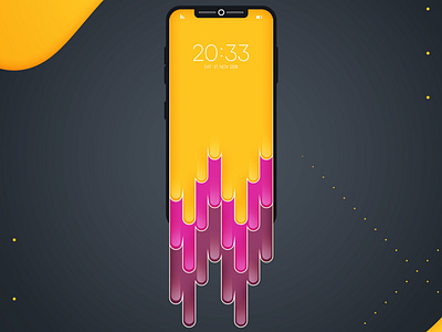 Dripping Phone Screen "colorful" design app branding colors design dripping flat graphic design illustrator iphonexs mobile app design phone photoshop portfolio screen ui ux vector