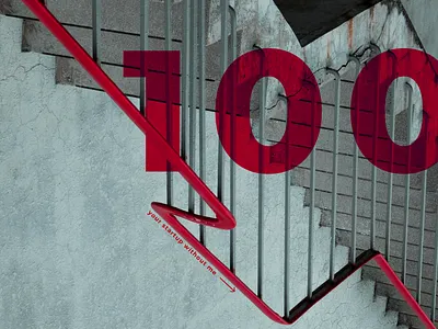 "Breaking things" as a service — Ad ad advertisement banner decline design graph gray industrial lines modern photography poster rail red service stairs type art typography