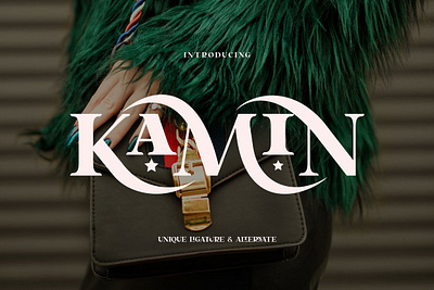 KAMIN UNIQUE LIGATURE SERIF TYPEFACE beauty calligraphy classic display fashion font fonts letter letters ligatures luxury serif style symbol trendy type typeface typography