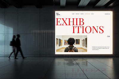 Exhibition Landing Page art attactions exhibition gallery landingpage website